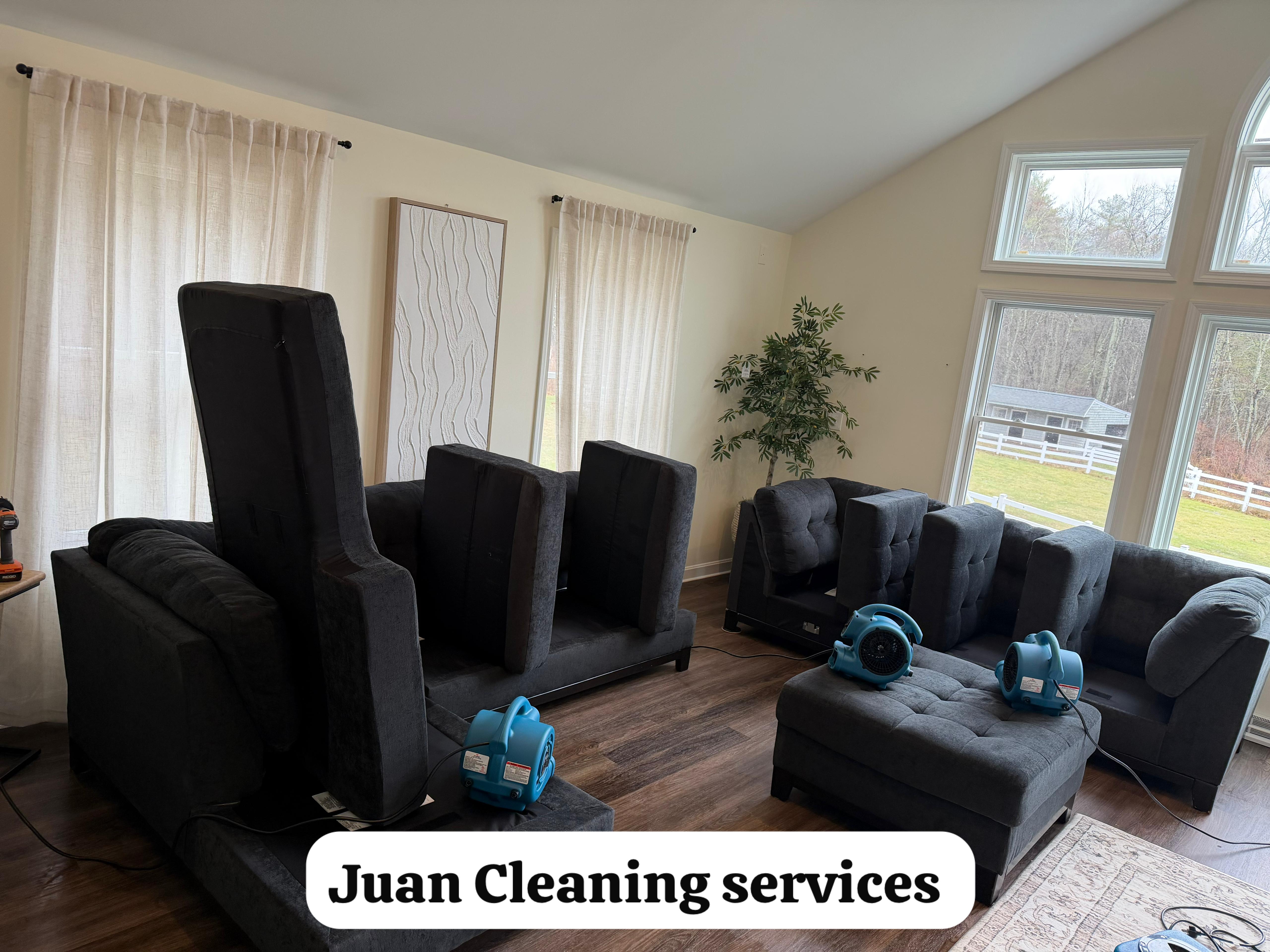 Couch cleaning with drying