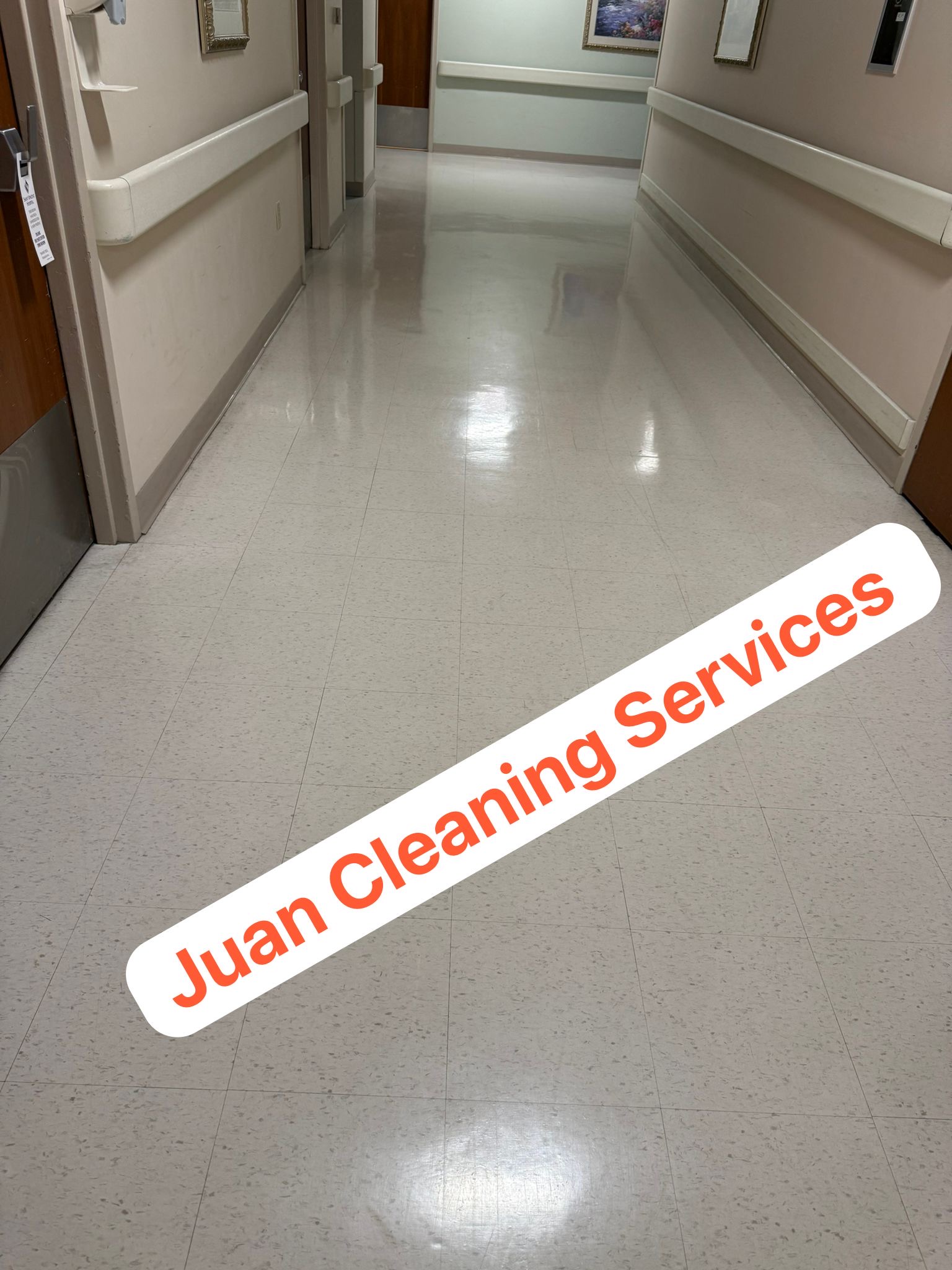 Commercial hallway cleaning